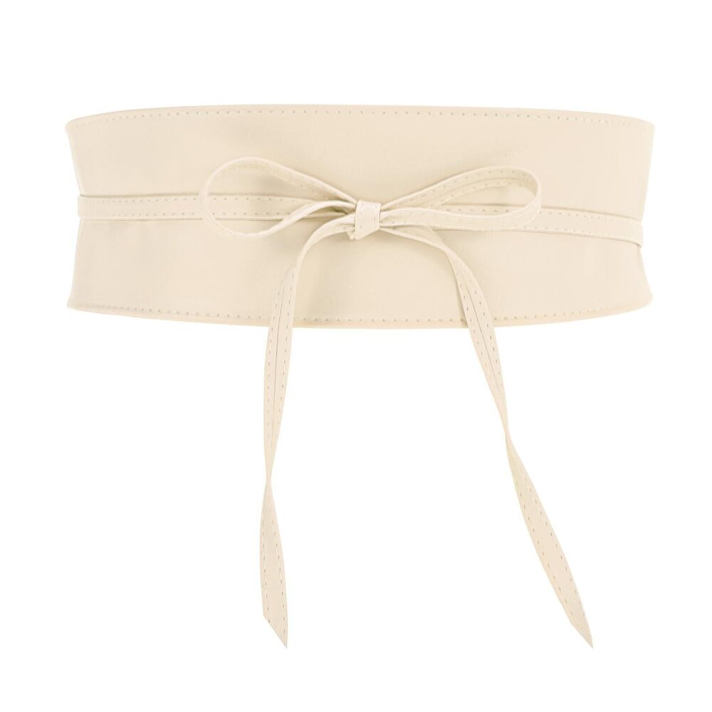 3876 Women Obi Waist Belt Faux Leather Wide Wrap Around Bowknot
